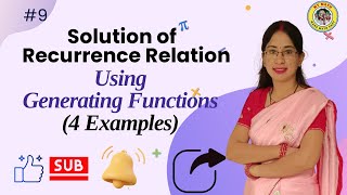 9 Solve recurrence relation by Generating Function  Generating Function generatingfunction [upl. by Rohn]