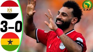 Egypt vs Ghana 30  All Goals and Highlights  2024 🔥 SALAH [upl. by Waverly]