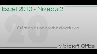 Formation Excel niveau 2  Partie 20  Création dune courbe dévolution [upl. by Fillbert]