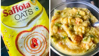 Saffola Masala Oats Recipe 🥣 Easy amp Healthy💛 [upl. by Anauqahs392]