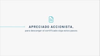 ¿Cómo descargar tu certificado de renta como accionista [upl. by Aierb]