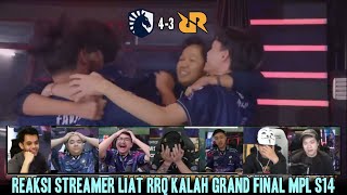 REAKSI STREAMER RRQ KALAH GRAND FINAL VS TLID  JUARA BARU MPL ID SEASON 14 [upl. by Nerrual]