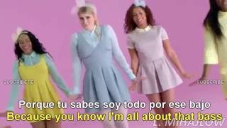 Meghan Trainor  All About That Bass Lyrics EnglishEspañol Subtitulado Official Video [upl. by Aneba606]