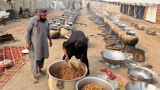 Pakistans Largest and Luxurious Wedding Food Preparation  Mutton Qorma and Steam for 4000 People [upl. by Stevens]