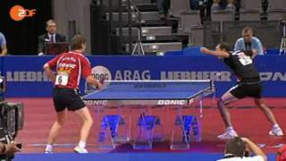 Behind the back Incredible table tennis shot [upl. by Abehshtab201]