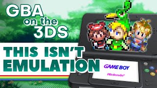 3DS Can Play Game Boy Advance Games Without Emulation [upl. by Martinez]