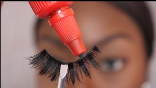 Easy Eyelash Tutorial  How To Apply Strip Lashes [upl. by Asiulairam]