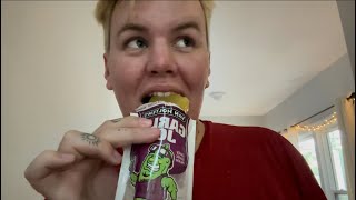 ASMR pickle mukbang  mouth sounds crunching chewing sipping [upl. by Collimore755]