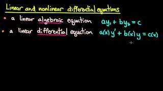 ODE  Linear versus nonlinear [upl. by Carroll260]