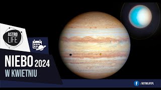 Przelot jasnej asteroidy pożegnanie komety i rzadka koniunkcja planet Niebo w kwietniu 2024 [upl. by Enomed361]