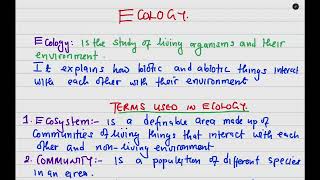 Biology Ecology Exam questions  Topic summarised [upl. by Ras]