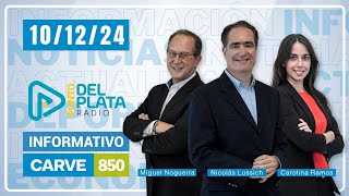 🔴EN VIVO  INFORMATIVO CARVE  MARTES 10 DE DICIEMBRE  PUNTO DEL PLATA FM  RADIO CARVE 850 AM [upl. by Mozart]