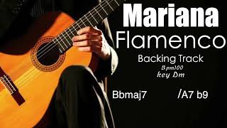 Mariana  Flamenco Backing Track in Dm With Chords And Short Full Track [upl. by Ani]