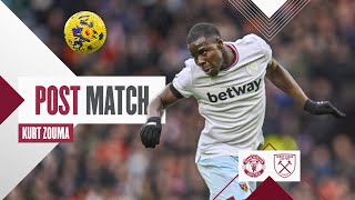 quotWe Have To Improve In Both Boxesquot  Man United 30 West Ham  Kurt Zouma  Post Match Reaction [upl. by Itteb]