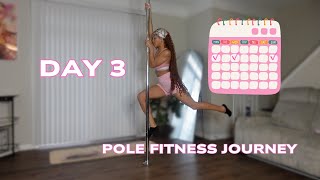 day 3  pole fitness journey [upl. by Eiralav]