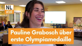 Cottbus  Pauline Grabosch über erste Olympiamedaille RSC empfängt Teilnehmer [upl. by Simonette]