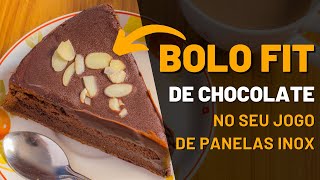 BOLO DE CHOCOLATE FIT  RECEITAS FITNESS RÁPIDAS E DELICIOSAS PARA VOCÊ FAZER NAS SUAS PANELAS INOX [upl. by Monteith522]