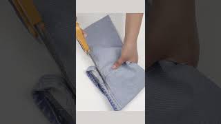 Jeans cutting and Heming Easy diy sewing jeans denim viral viralvideo viralshort fashion [upl. by Mines859]