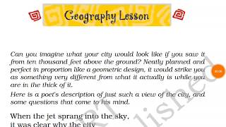 Class 8th The Geography Lesson poem with QUESTIONS ANSWERS full explaination [upl. by Llenahs338]