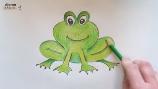 Dieren Tekenen kikker  How To Draw a Frog [upl. by Bertina]