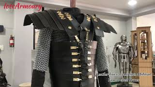 Medieval Roman Leather Lorica Segmentata Armor Costume [upl. by Olegnaleahcim]