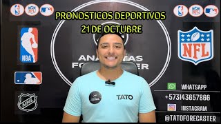 PRONOSTICOS DEPORTIVOS GRATIS HOY 21 DE OCTUBRE mlb FREE PICKS  PARLEY GRATIS MLB NHL PARLEY NBA [upl. by Sivia]