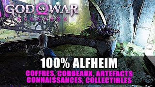 God Of War Ragnarök  100 ALFHEIM  Coffres Corbeaux Artefact  Guide Collectibles [upl. by Megdal]