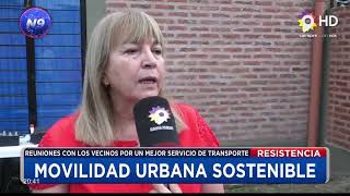 NOTICIERO 9  Graciela Contrera MOVILIDAD URBANA SOSTENIBLE RESITENCIA [upl. by Fosque]