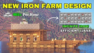 OP MINECRAFT IRON FARM 121 Java Edition  EASY AUTOMATIC FARM TUTORIAL [upl. by Yevreh]