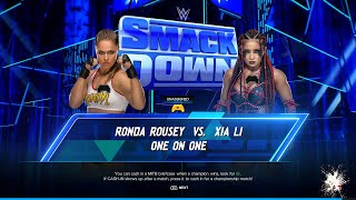 Xia Li Vs Ronda Rousey WWE 2K24 [upl. by Madra479]