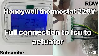 Honeywell thermostat 220v Fcu full wiringshotsytshortsrajudubaiwala [upl. by Fairweather]