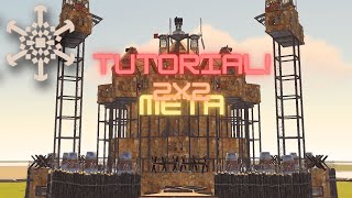 Rust Meta 2x2 Base Build Tutorial  Tacularrs 2x2  WipeGaps  Defendable  Towers [upl. by Boak628]