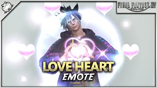 FFXIV  Love Heart Emote Valentiones Day 2024 [upl. by Aldora]