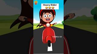 Dont miss the end🤣 funmoji2d rider bike newbike bikelover biker ladyrider comedy cartoon [upl. by Ardua]