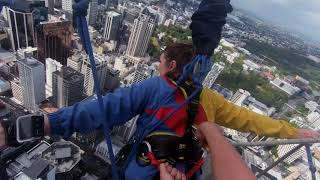 Jane McDonald jumps off the Auckland Sky Tower  Cruising With Jane McDonald  Channel 5 [upl. by Ahsekam897]