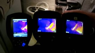 FLIR i7 E4 and E8 side by side Thermal camera test watch in HD [upl. by Ellinet]