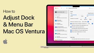 How To Adjust Dock amp Menu Bar on Mac OS Ventura [upl. by Nnawtna374]