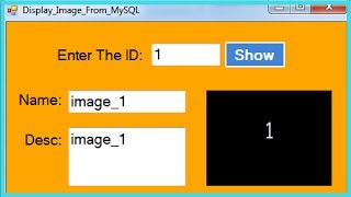 VBNET  How To Retrieve Image From MySQL DataBase In Visual BasicNet  with source code [upl. by Ellingston]