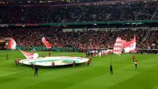 16042014  DFB Pokal FC Bayern vs 1FC Kaiserslautern LIVE 23 Einmarsch der Teams [upl. by Wearing]