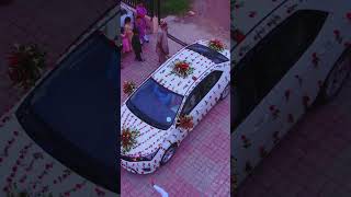 Beautiful Wedding Car Decorationpakistani weddings hindisong bollywood music vlogs [upl. by Yrelbmik]