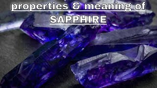 Sapphire Meaning Benefits and Spiritual Properties [upl. by Barrada404]