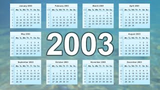 Calendar 2003 [upl. by Homerus720]