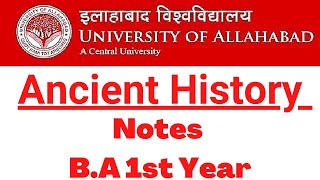 Allahabad University Ancient History Notes For BA 1st Year [upl. by Ydak]