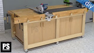 How to install a Hinged Guide Rail  Workbench Improvements [upl. by Brett23]