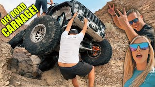 TRAIL DAMAGE OFF ROADING IN DUBAI Jeep Gladiators amp Wranglers Conquer Extreme Terrain [upl. by Paz]