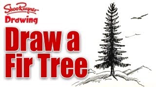 Learn to draw a Fir Tree  spoken tutorial [upl. by Sky898]