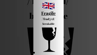 How to pronounce Fragile in English British Accent learnenglish learnenglishtogether [upl. by Perretta94]