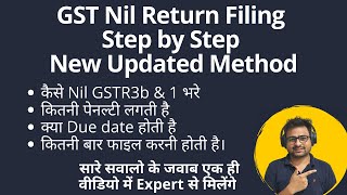 GST Nil Return Filing in Hindi  How to File Nil Return in GST  Nil GST Return कैसे भरे [upl. by Esdnyl545]