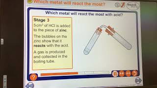 KS4GCSEChemistryReactivity series Metals in acids [upl. by Nennarb]