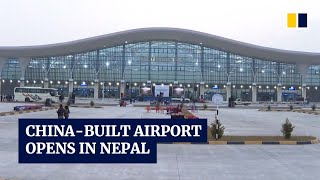 Nepal’s newest Chinabuilt airport opens [upl. by Nuawed]